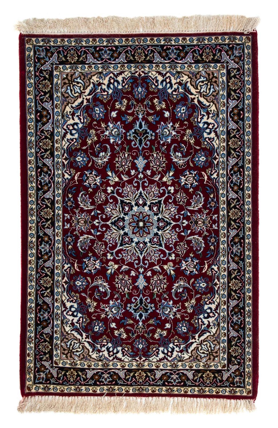 Alfombra Persa - Isfahan - Prima - 108 x 70 cm - rojo oscuro