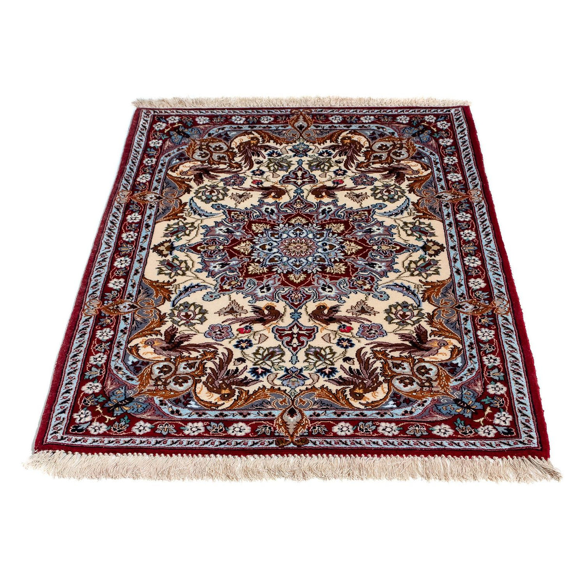 Alfombra Persa - Isfahan - Prima - 100 x 73 cm - rojo oscuro