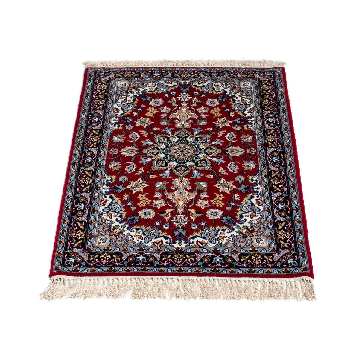 Alfombra Persa - Isfahan - Prima - 100 x 70 cm - rojo oscuro