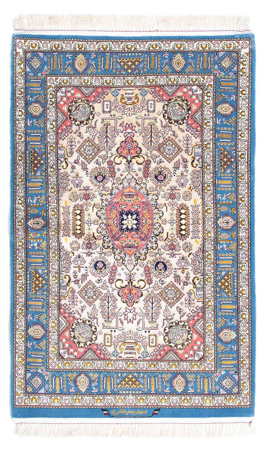 Alfombra Persa - Isfahan - Prima - 126 x 83 cm - azul claro