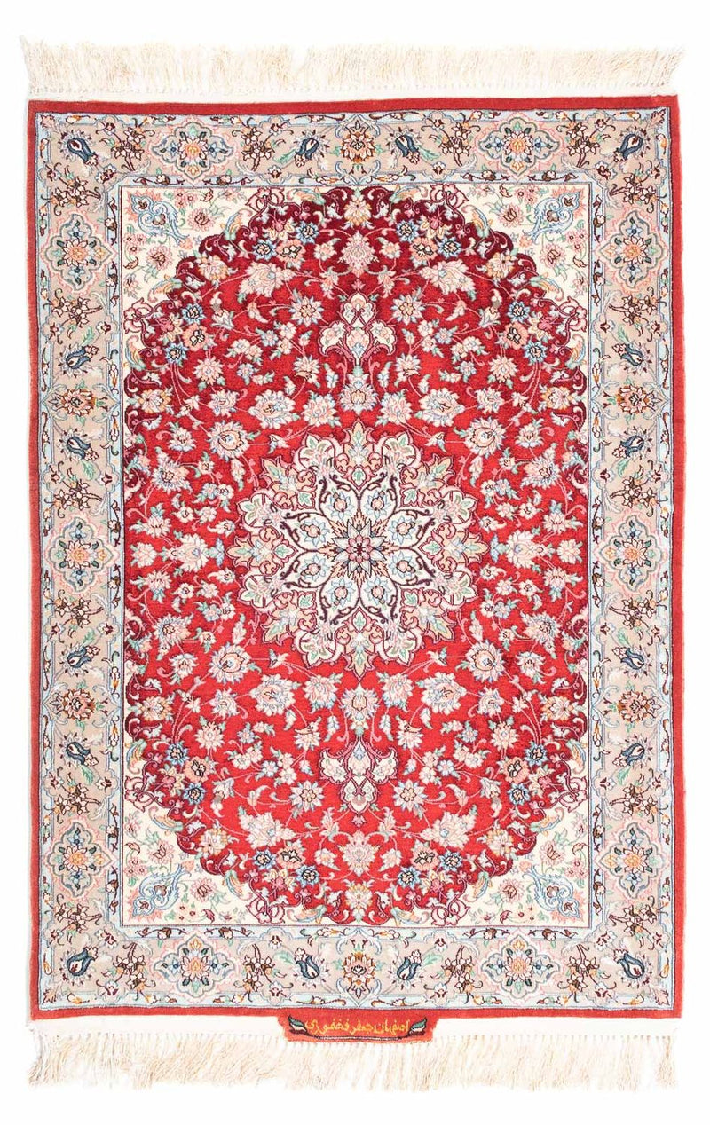 Alfombra Persa - Isfahan - Prima - 119 x 84 cm - rojo
