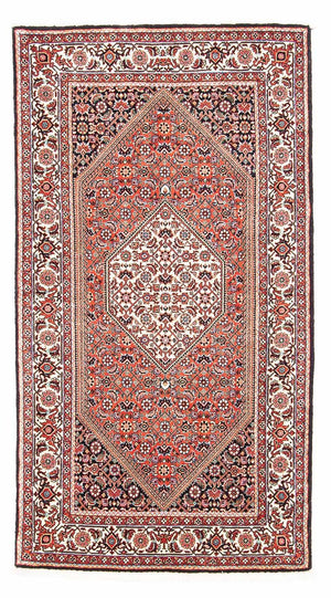 Alfombra persa - Bidjar - 154 x 82 cm - rojo
