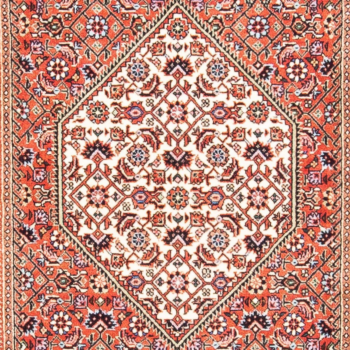 Alfombra persa - Bidjar - 154 x 82 cm - rojo