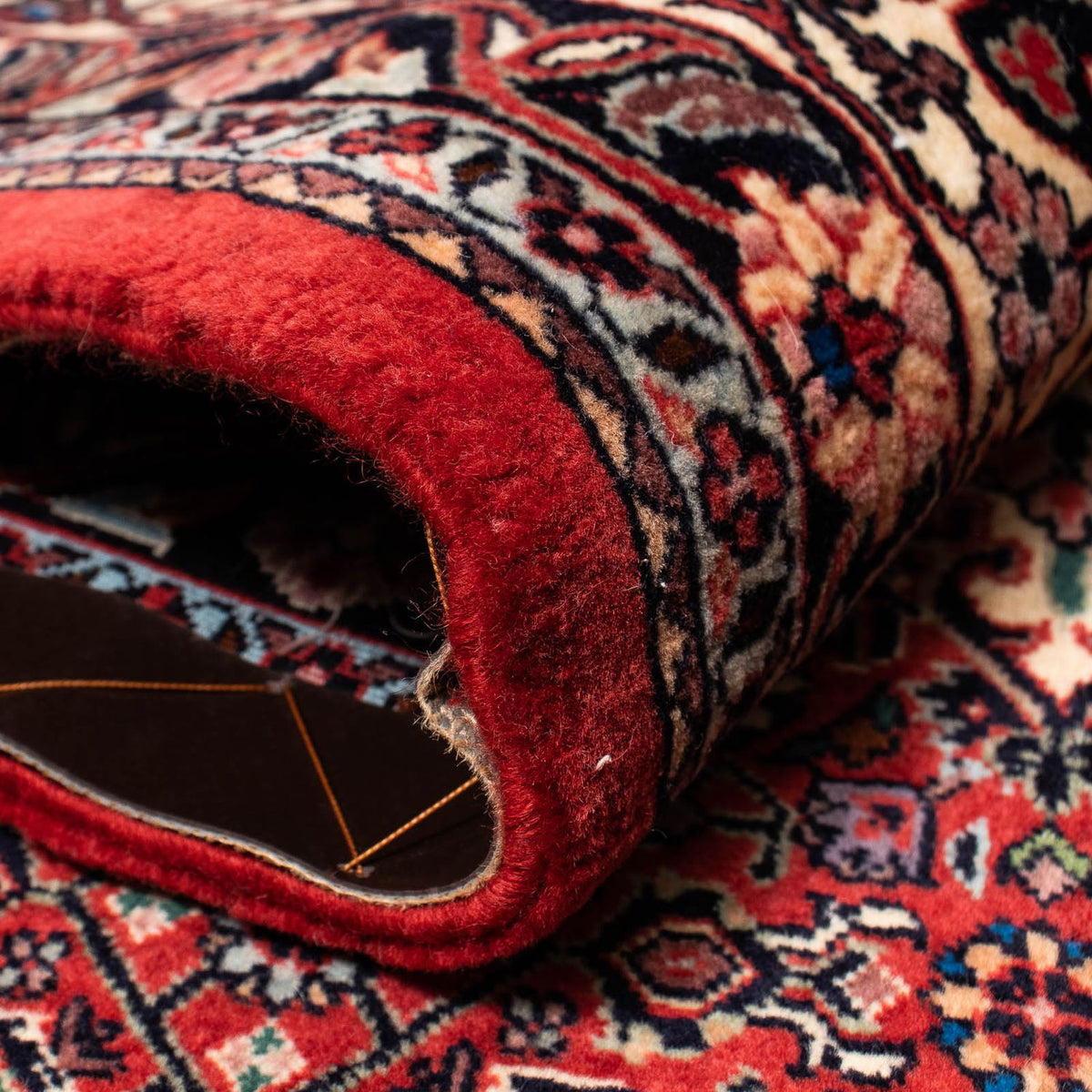 Alfombra persa - Bidjar - 247 x 202 cm - rojo oscuro