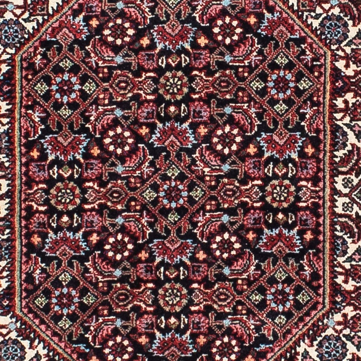 Alfombra persa - Bidjar - 212 x 135 cm - rojo oscuro