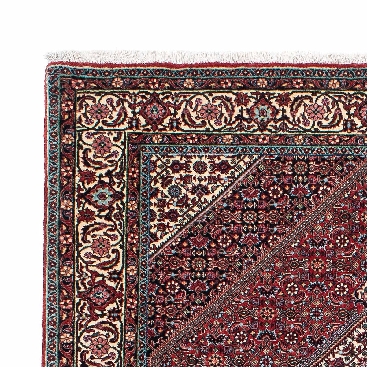 Alfombra persa - Bidjar - 212 x 135 cm - rojo oscuro