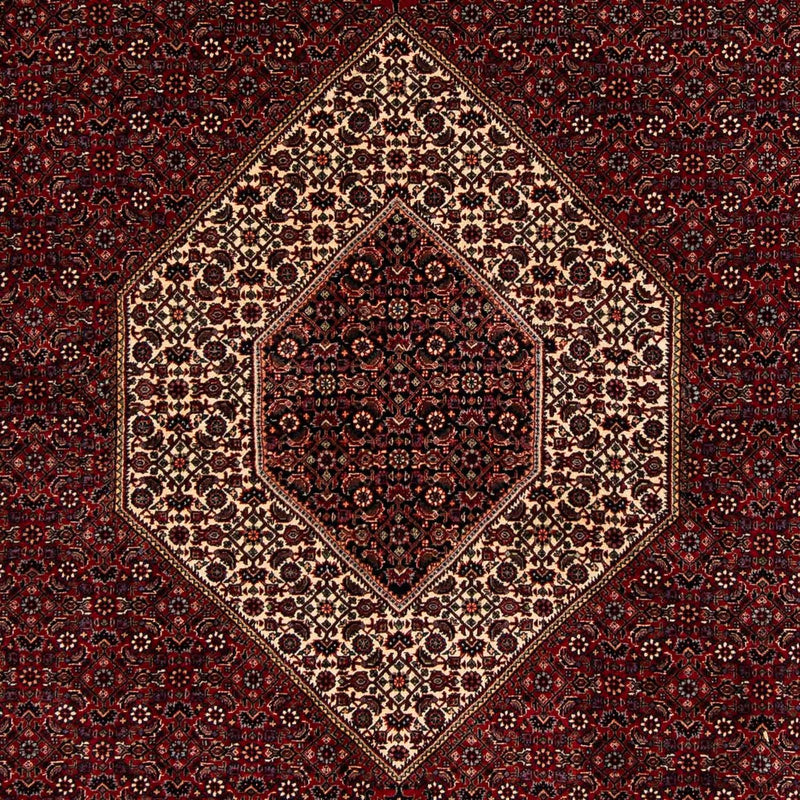 Alfombra persa - Bidjar - 257 x 204 cm - rojo oscuro