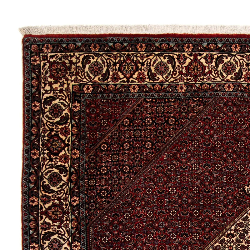 Alfombra persa - Bidjar - 257 x 204 cm - rojo oscuro