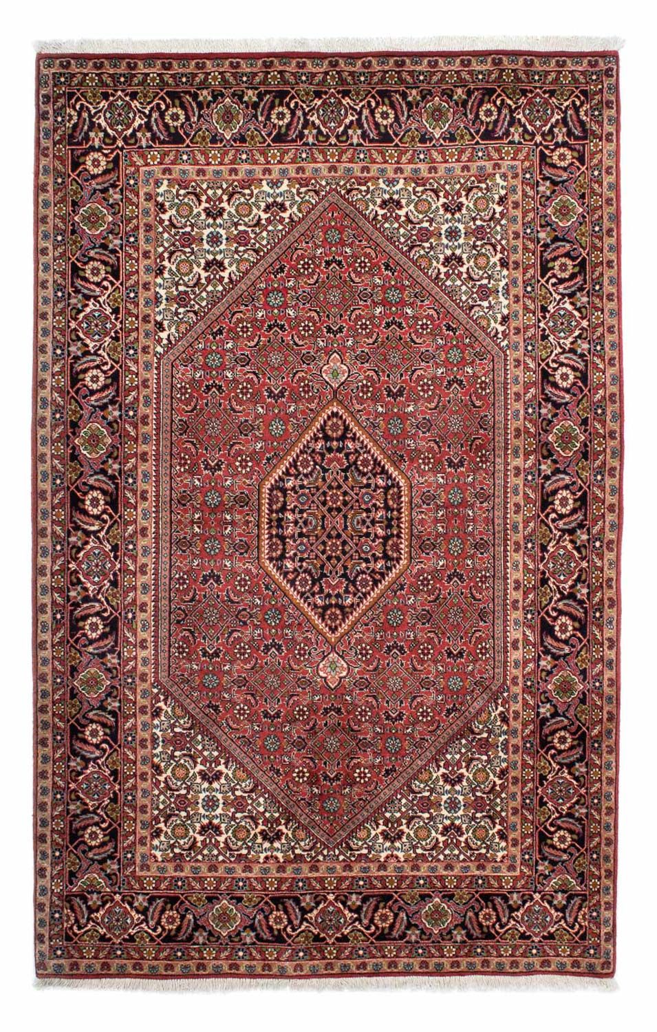 Alfombra persa - Bidjar - 224 x 141 cm - rojo claro