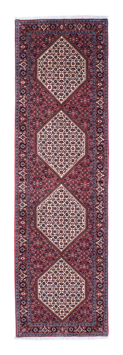 Alfombra de pasillo Alfombra persa - Bidjar - 295 x 85 cm - rojo oscuro