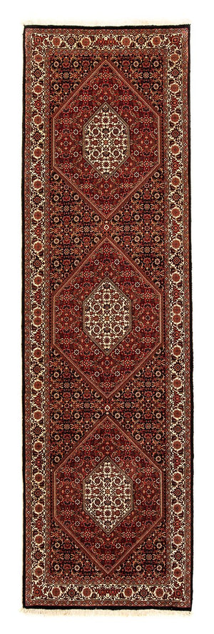 Alfombra de pasillo Alfombra persa - Bidjar - 296 x 83 cm - rojo oscuro