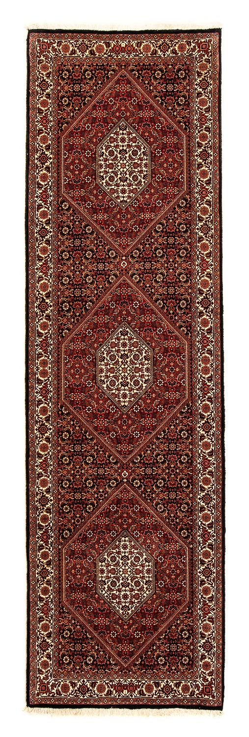 Alfombra de pasillo Alfombra persa - Bidjar - 296 x 83 cm - rojo oscuro