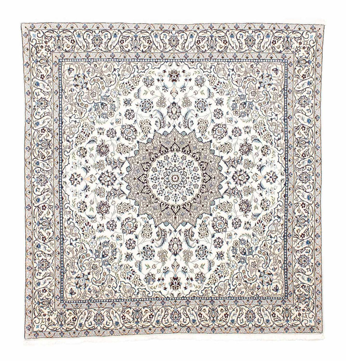 Alfombra Persa - Nain - Real cuadrado - 205 x 198 cm - beige