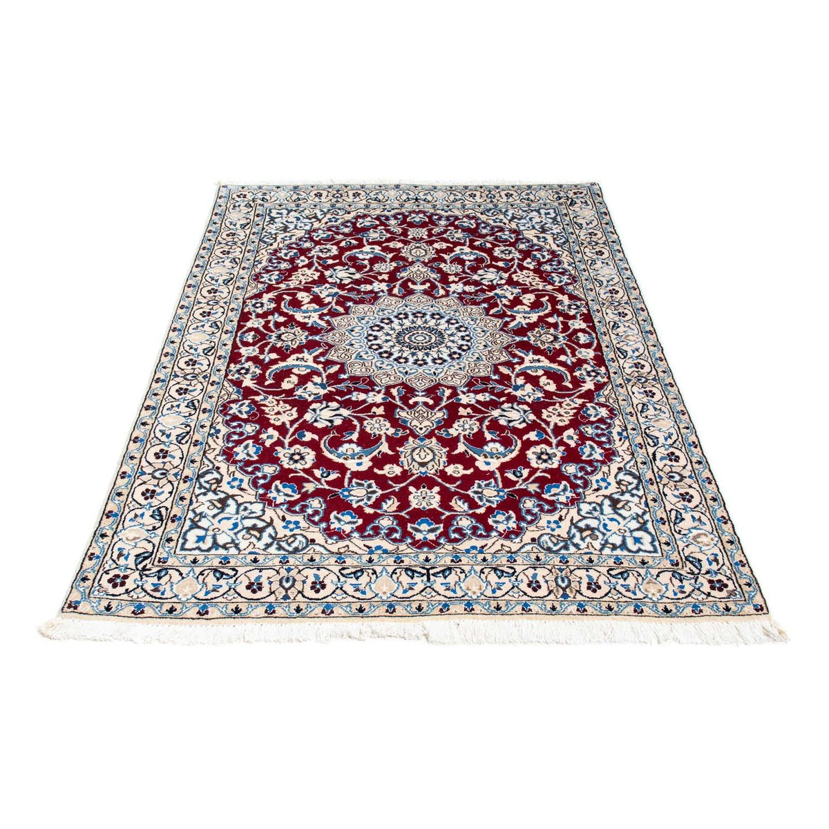 Alfombra Persa - Nain - Real - 172 x 112 cm - rojo oscuro