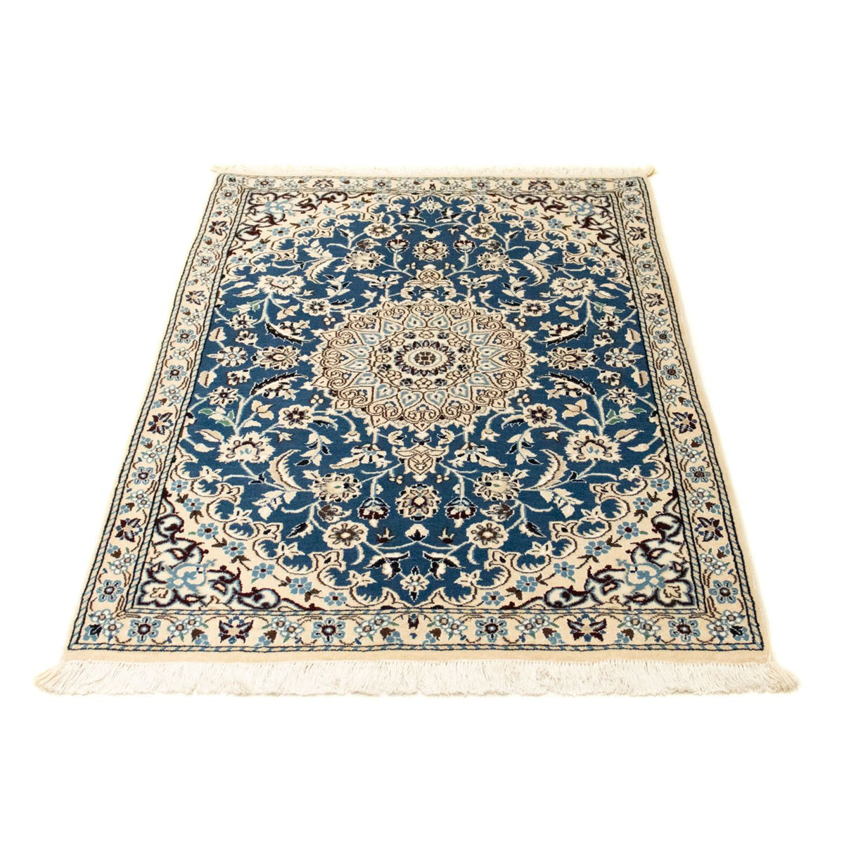 Alfombra Persa - Nain - Real - 133 x 88 cm - azul