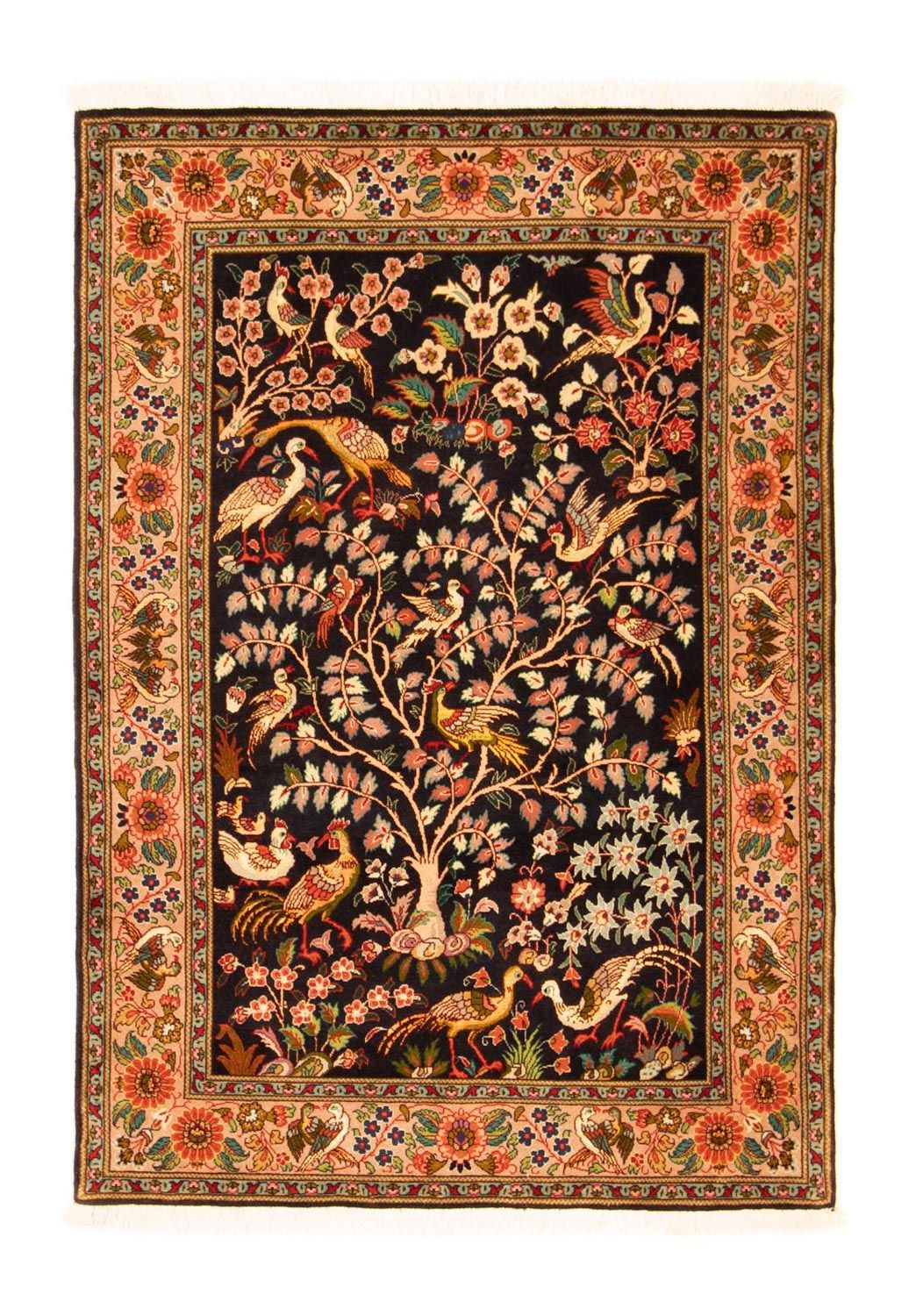 Alfombra Persa - Tabriz - Real - 148 x 100 cm - azul oscuro