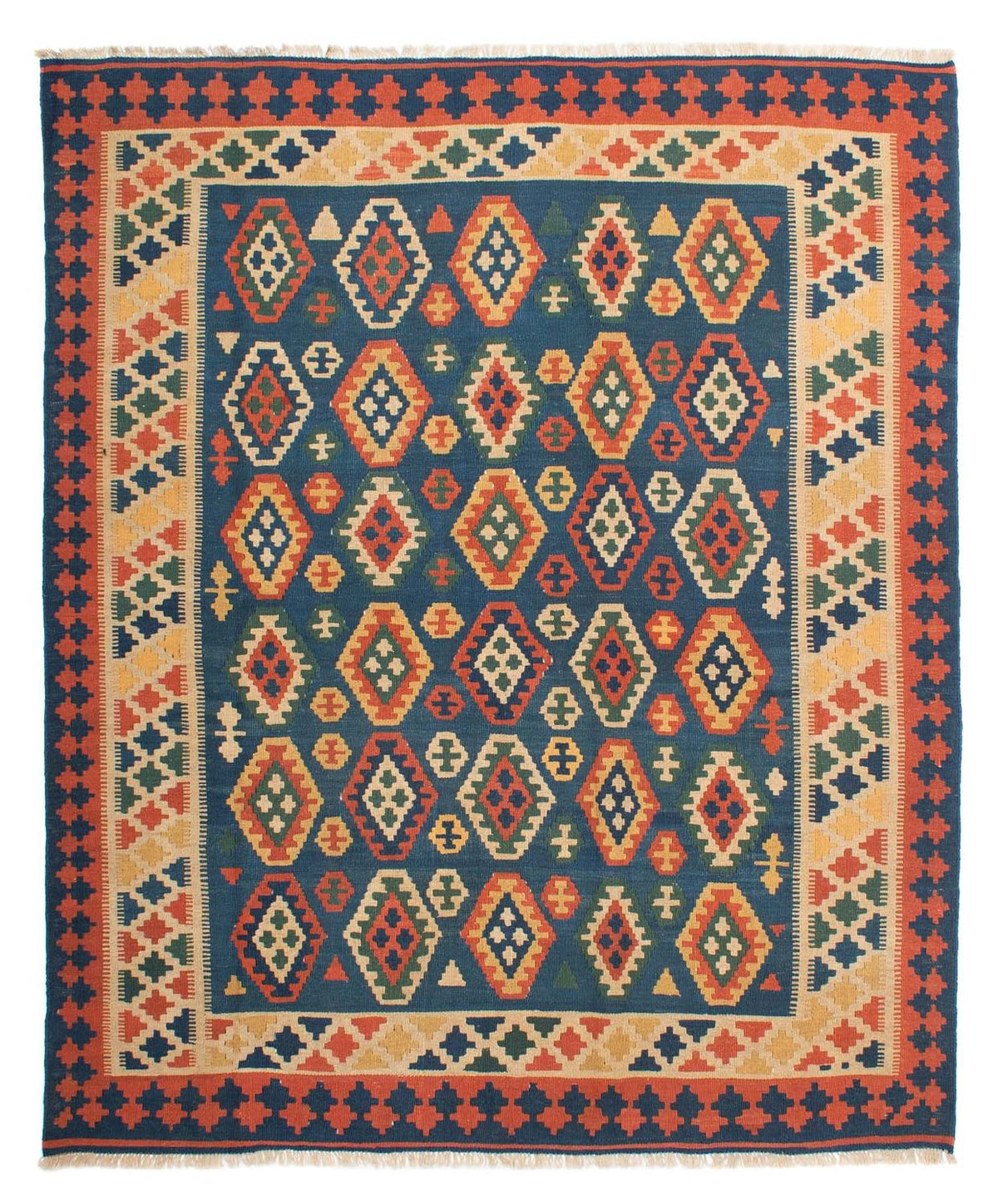 Alfombra Kelim - Oriental - 232 x 194 cm - azul