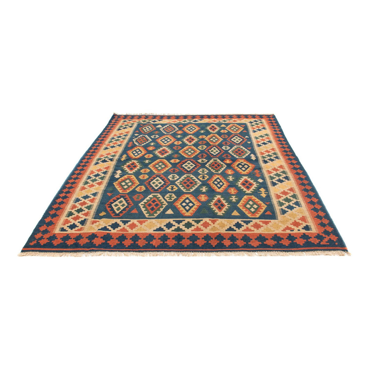 Alfombra Kelim - Oriental - 232 x 194 cm - azul