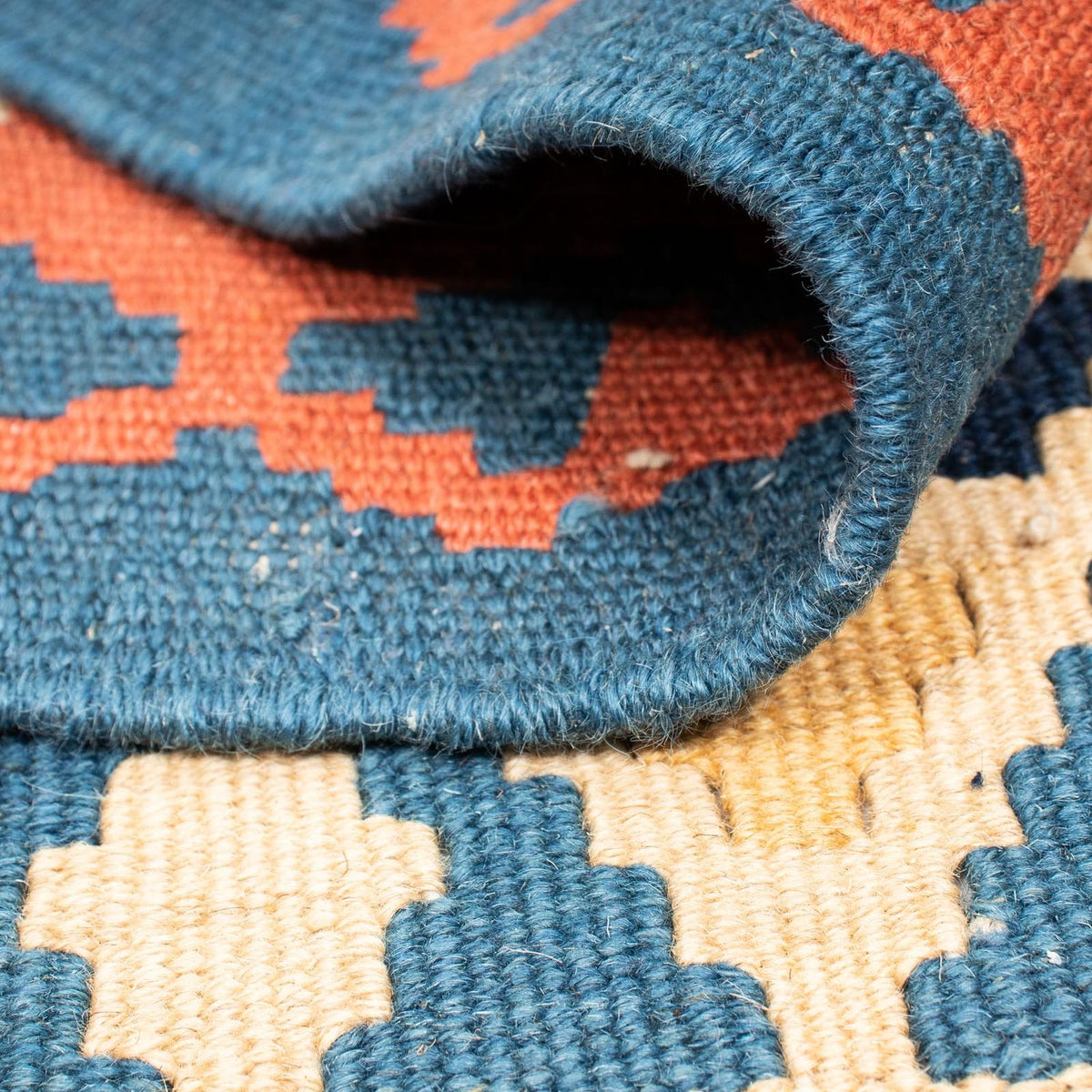 Alfombra Kelim - Oriental cuadrado - 212 x 197 cm - azul