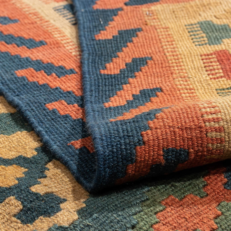 Alfombra Kelim - Oriental - 203 x 155 cm - azul oscuro