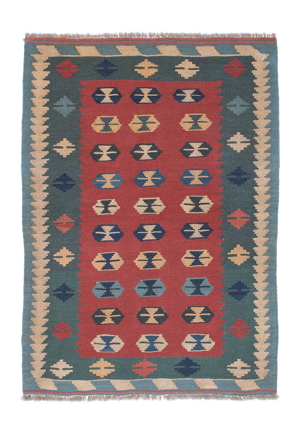 Alfombra Kelim - Oriental - 163 x 112 cm - rojo oscuro
