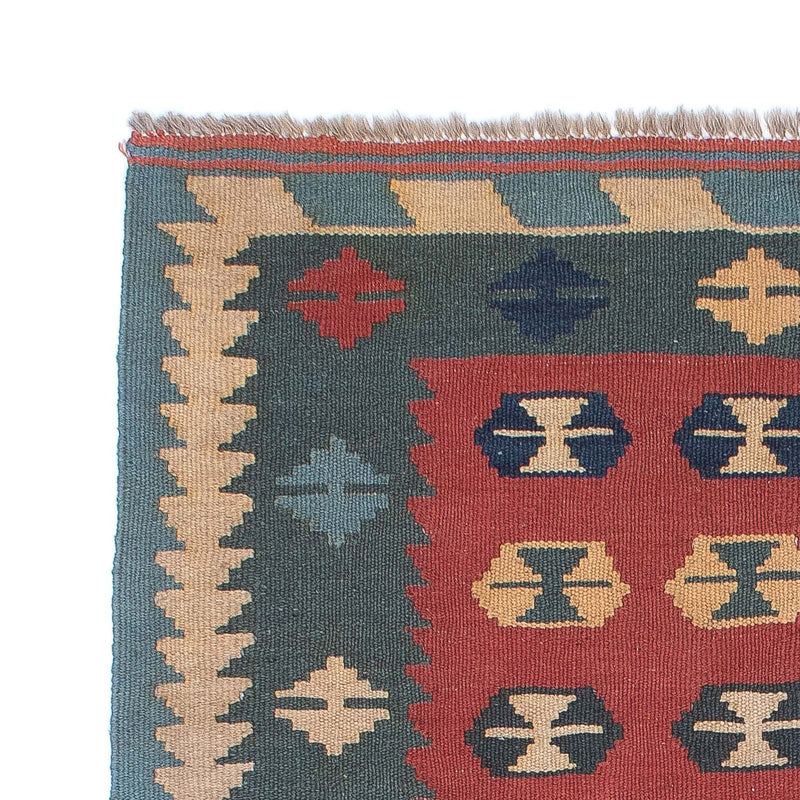 Alfombra Kelim - Oriental - 163 x 112 cm - rojo oscuro