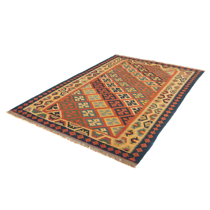 Alfombra Kelim - Oriental - 213 x 148 cm - rojo oscuro