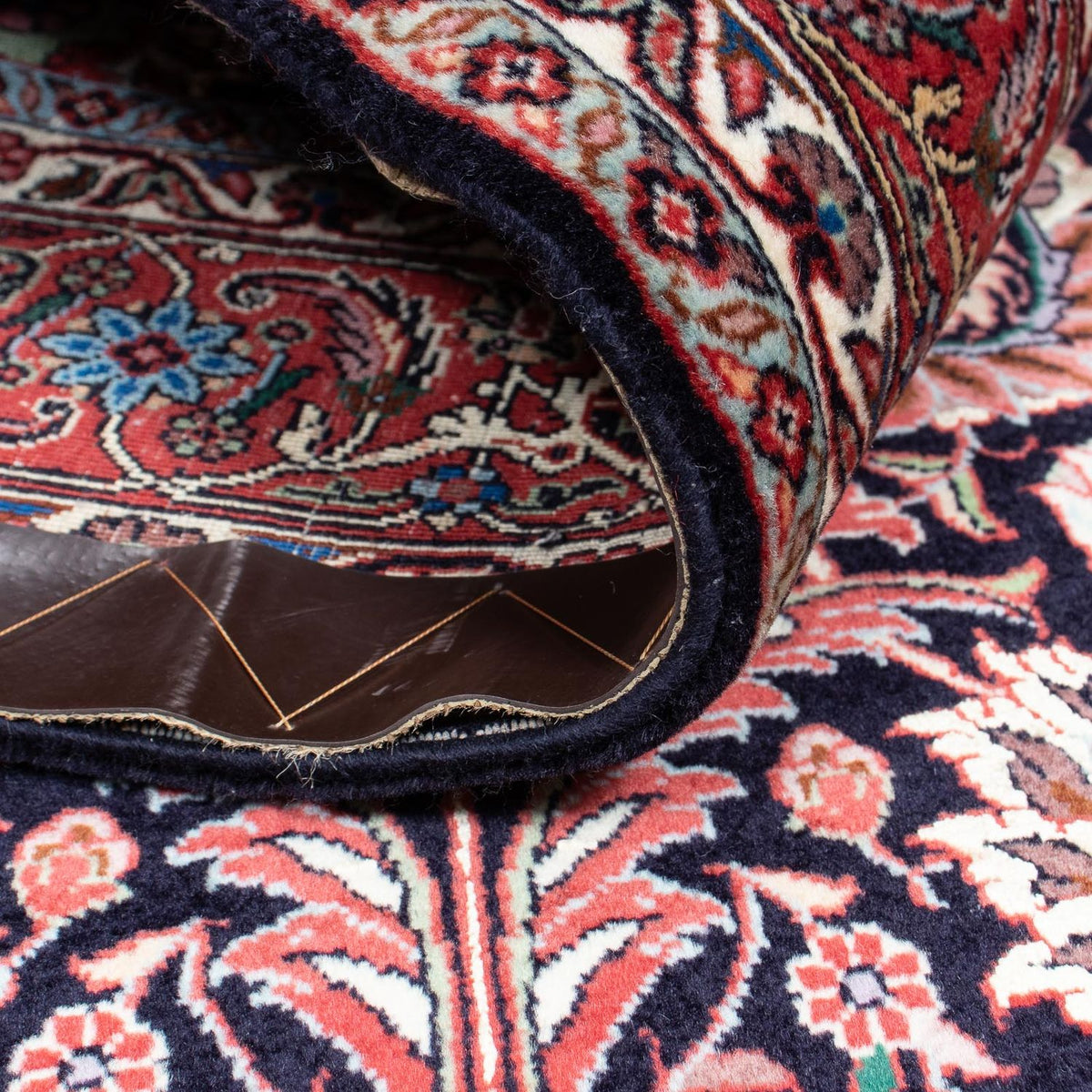 Alfombra persa - Bidjar - 209 x 130 cm - azul oscuro