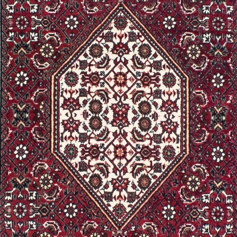 Alfombra de pasillo Alfombra persa - Bidjar - 248 x 73 cm - rojo oscuro