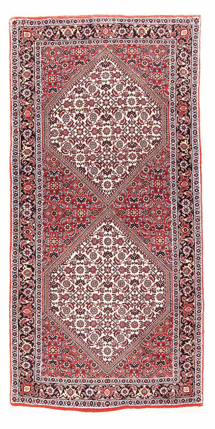 Alfombra persa - Bidjar - 152 x 75 cm - rojo claro