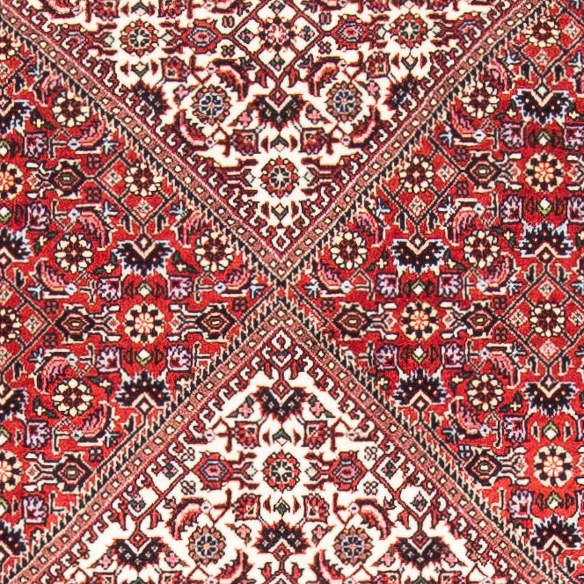 Alfombra persa - Bidjar - 152 x 75 cm - rojo claro