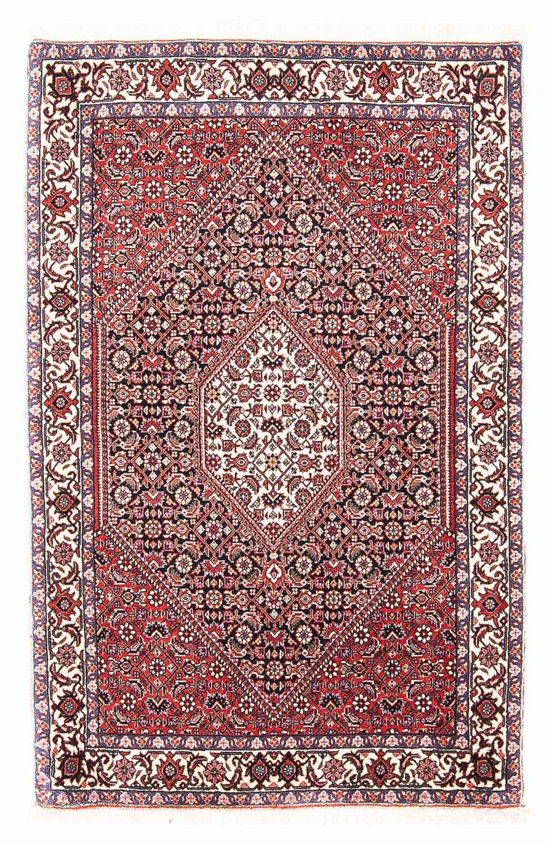 Alfombra persa - Bidjar - 130 x 83 cm - rojo