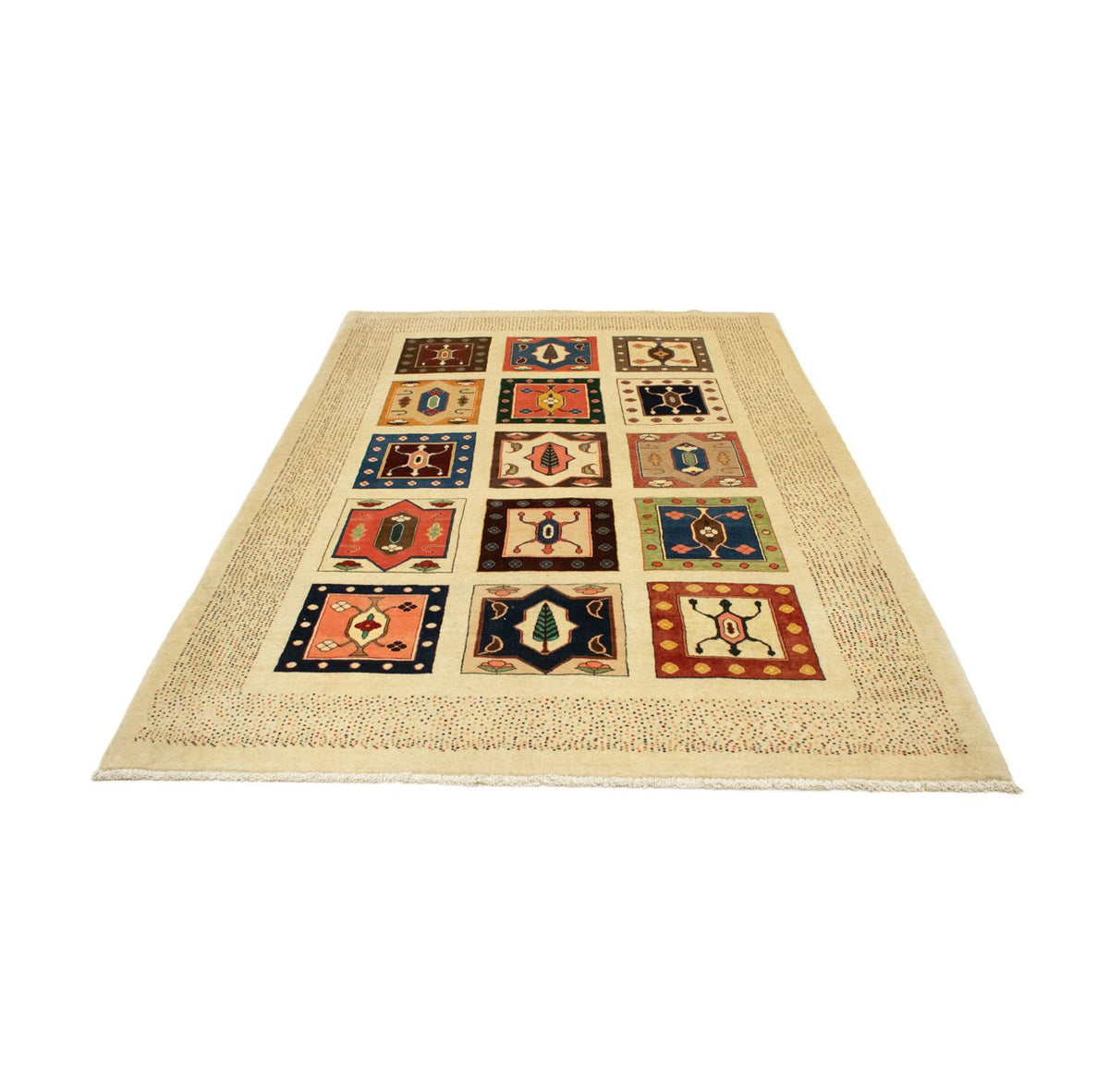 Alfombra Gabbeh - Loribaft Persa - 242 x 158 cm - beige