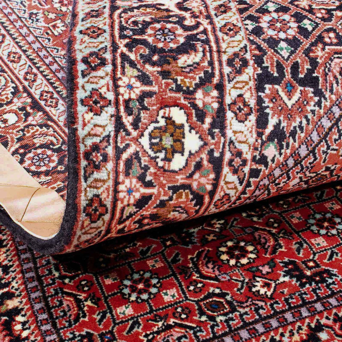 Alfombra persa - Bidjar - 176 x 112 cm - rojo