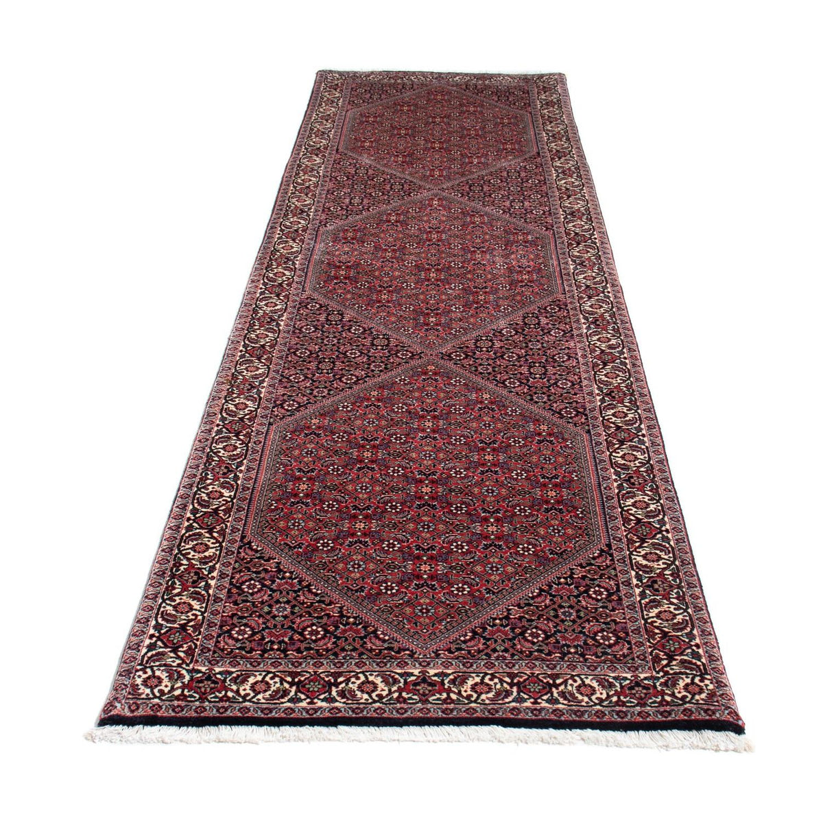 Alfombra de pasillo Alfombra persa - Bidjar - 313 x 84 cm - azul oscuro