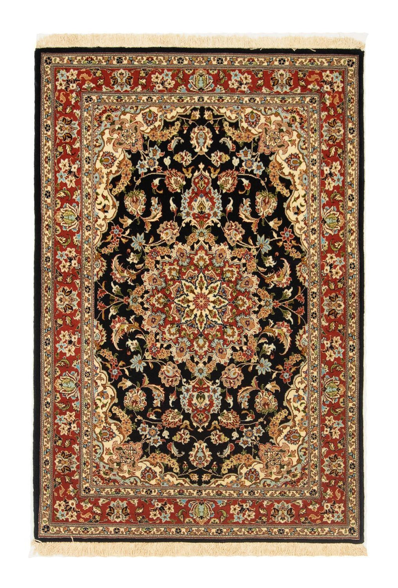 Alfombra persa - Ghom - 146 x 100 cm - negro