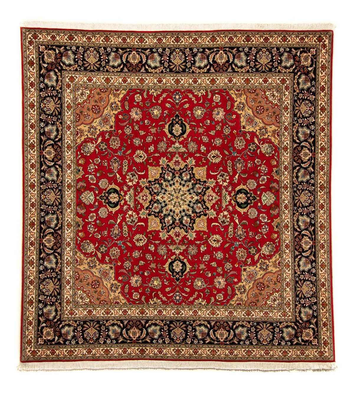 Alfombra Persa - Tabriz - Real cuadrado - 208 x 200 cm - rojo