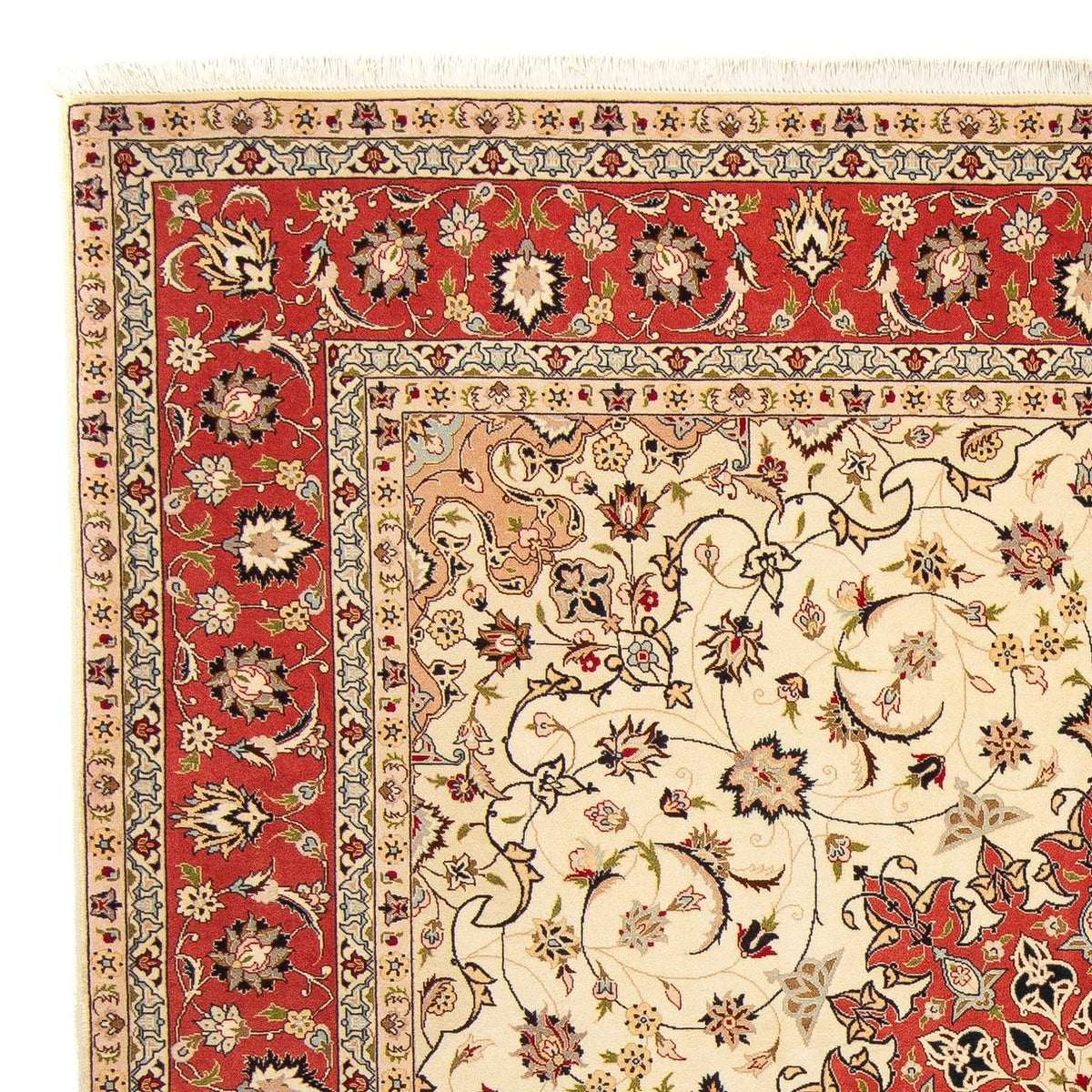 Alfombra Persa - Tabriz - Real cuadrado - 209 x 208 cm - beige