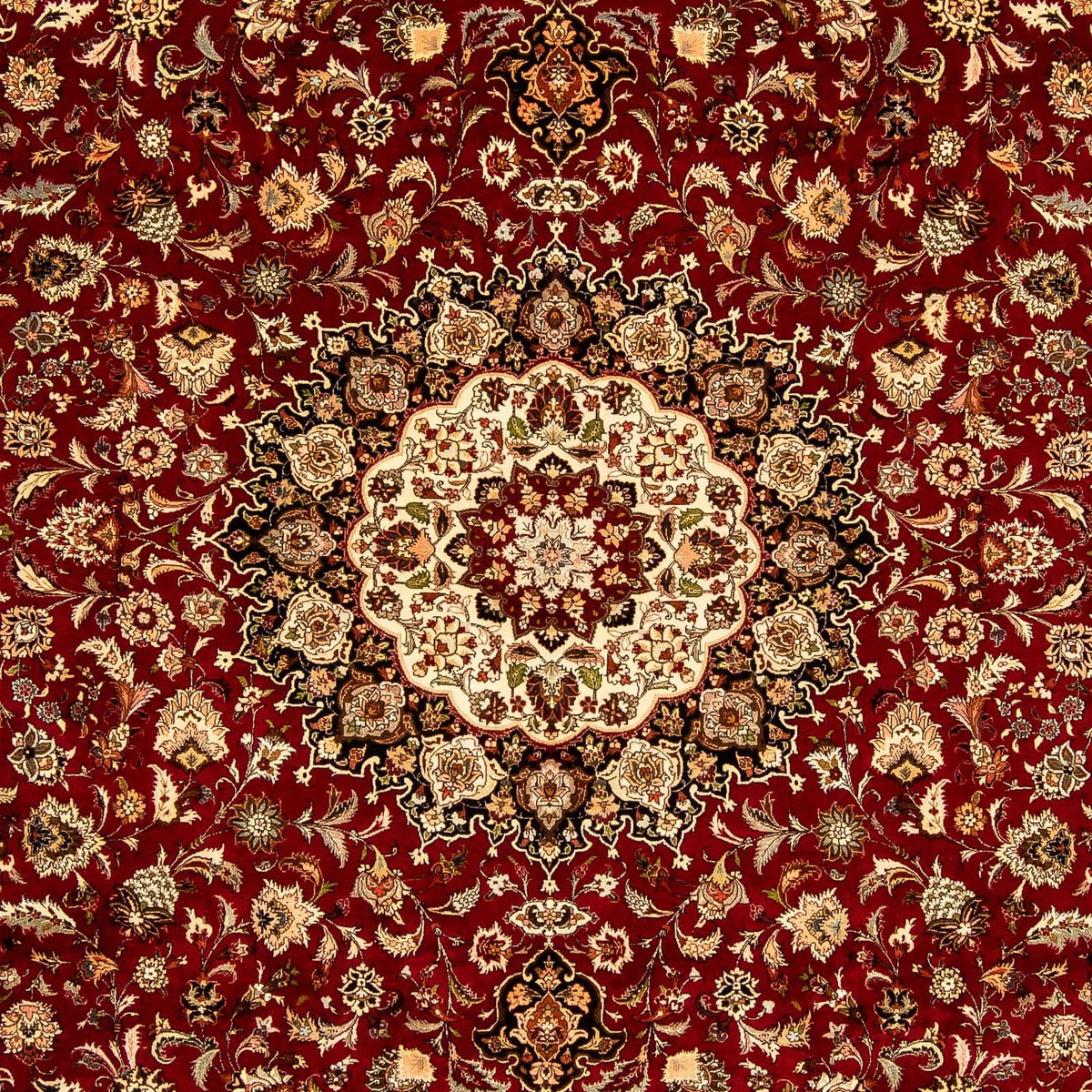 Alfombra Persa - Tabriz - Real - 351 x 250 cm - rojo oscuro