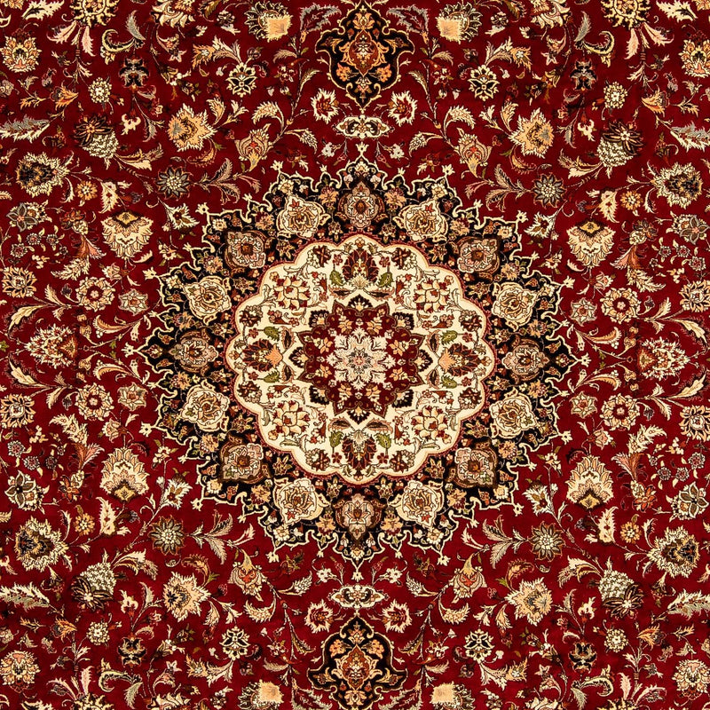 Alfombra Persa - Tabriz - Real - 351 x 250 cm - rojo oscuro