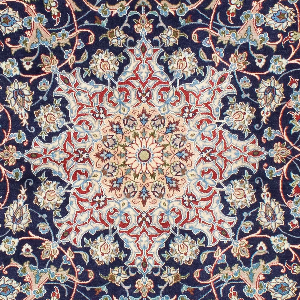 Alfombra Persa - Isfahan - Prima - 220 x 152 cm - azul oscuro
