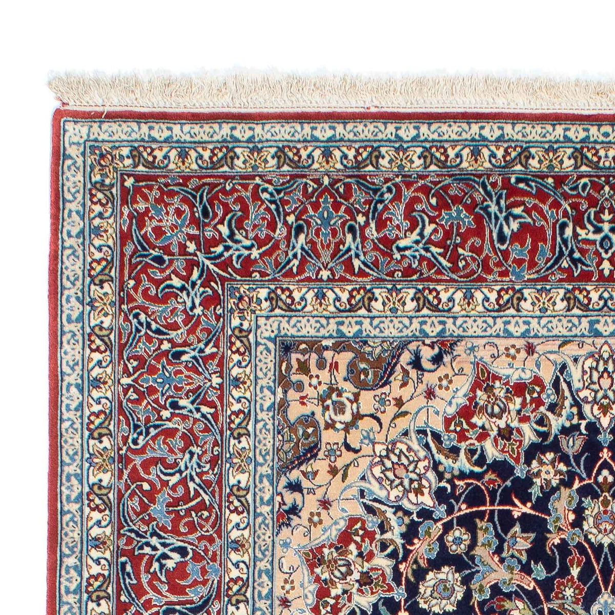 Alfombra Persa - Isfahan - Prima - 220 x 152 cm - azul oscuro