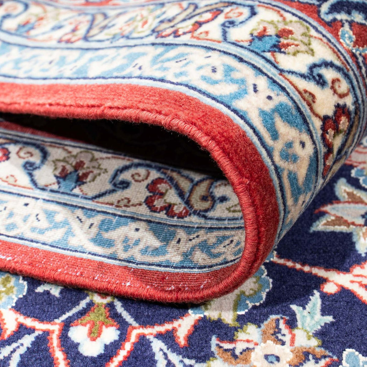 Alfombra Persa - Isfahan - Prima - 220 x 152 cm - azul oscuro