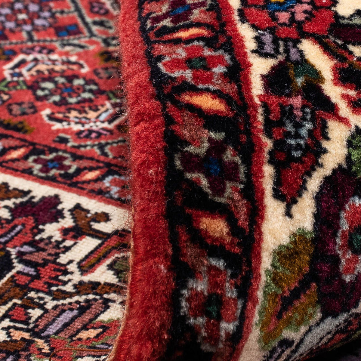 Alfombra persa - Bidjar - 241 x 172 cm - rojo oscuro