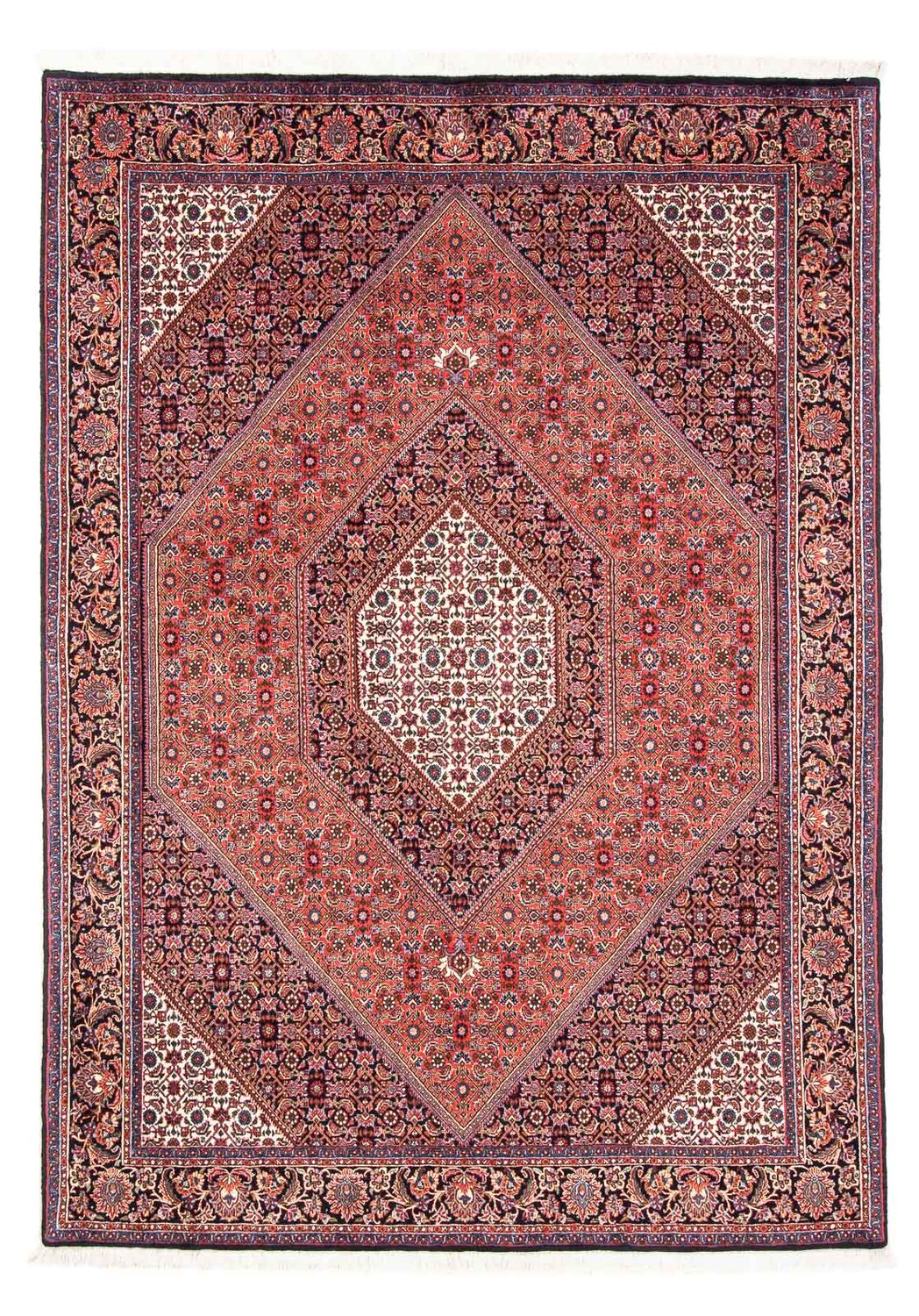 Alfombra persa - Bidjar - 230 x 168 cm - rojo claro