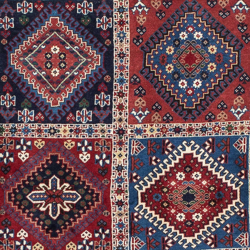 Alfombra persa - Nómada - 140 x 100 cm - rojo oscuro