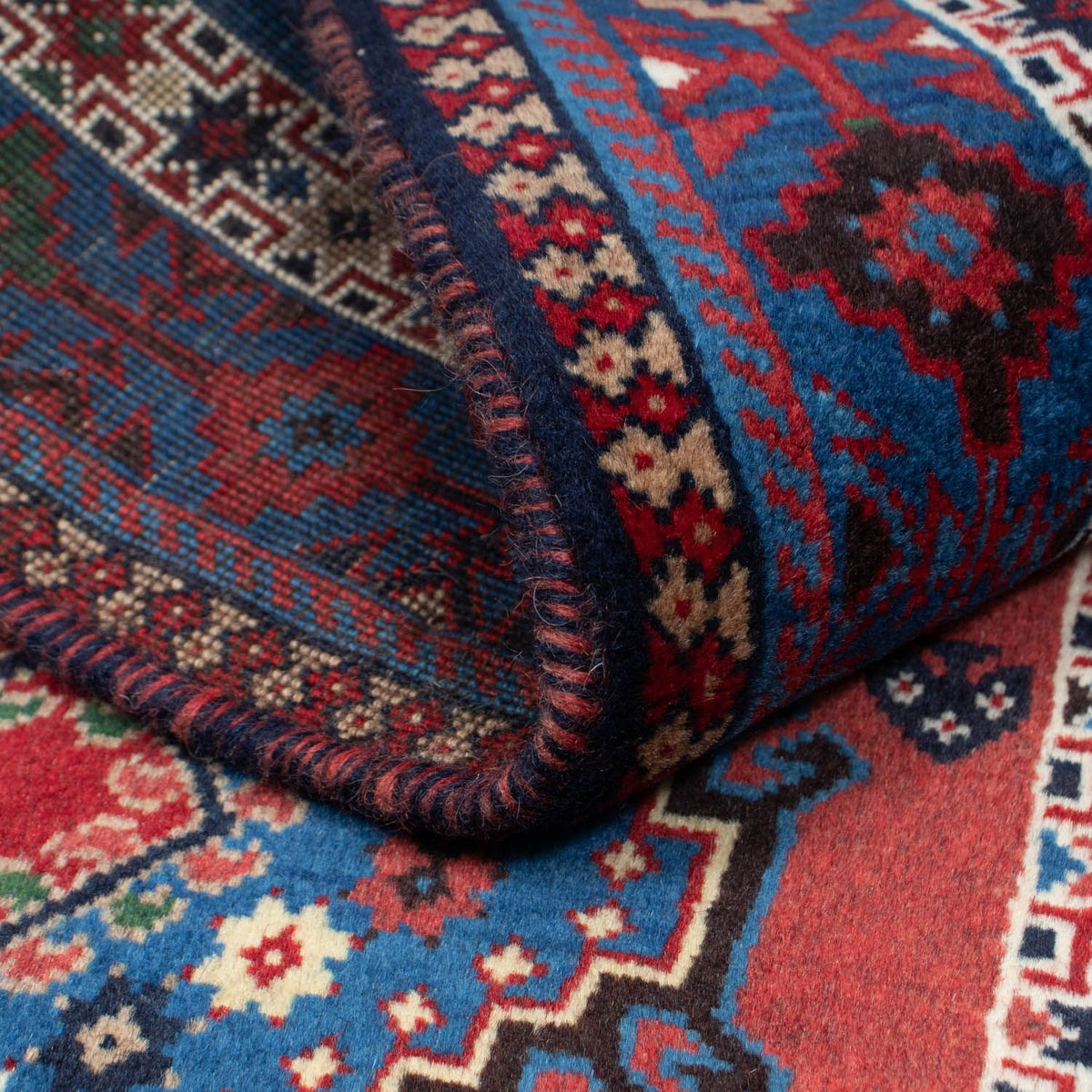 Alfombra persa - Nómada - 140 x 100 cm - rojo oscuro