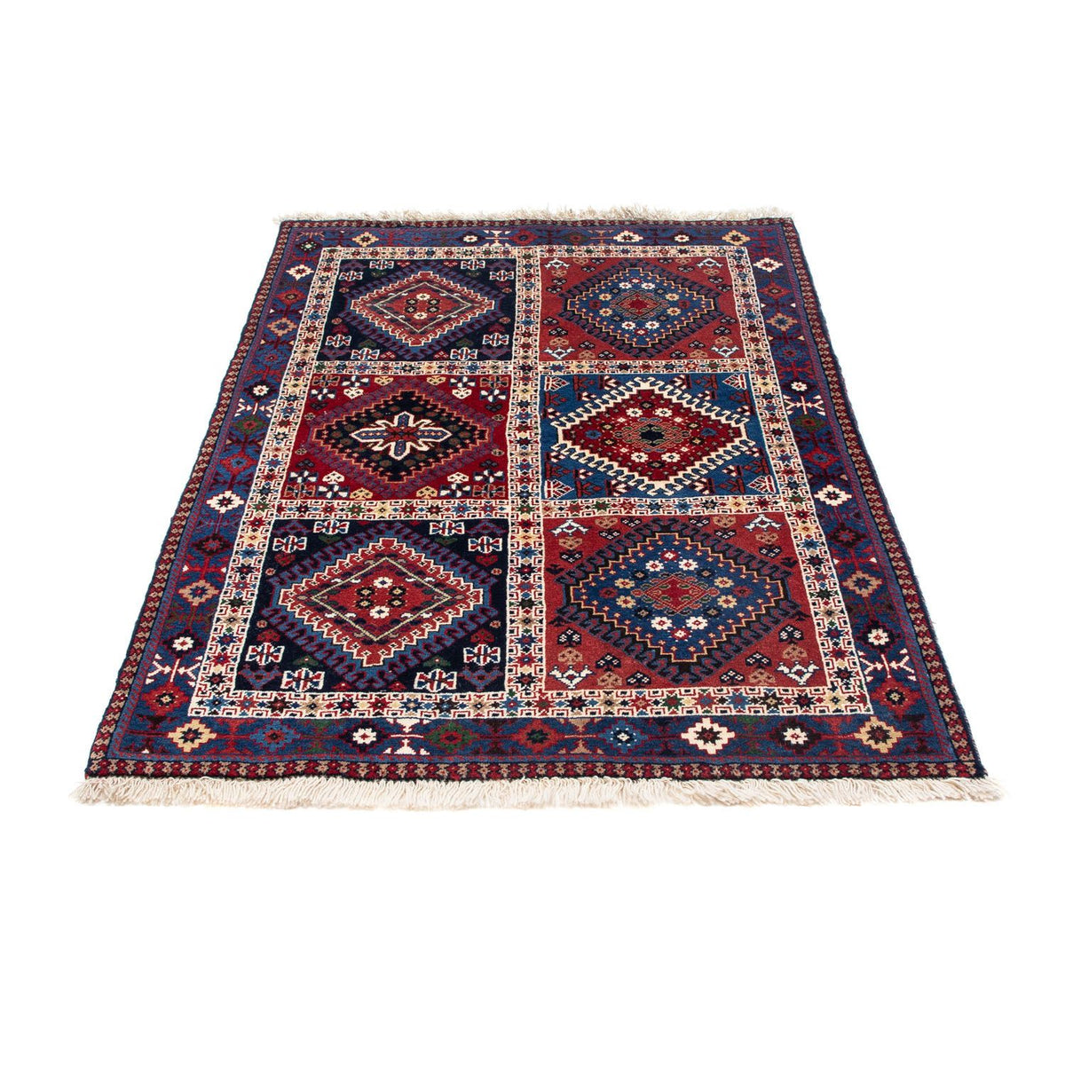 Alfombra persa - Nómada - 140 x 100 cm - rojo oscuro