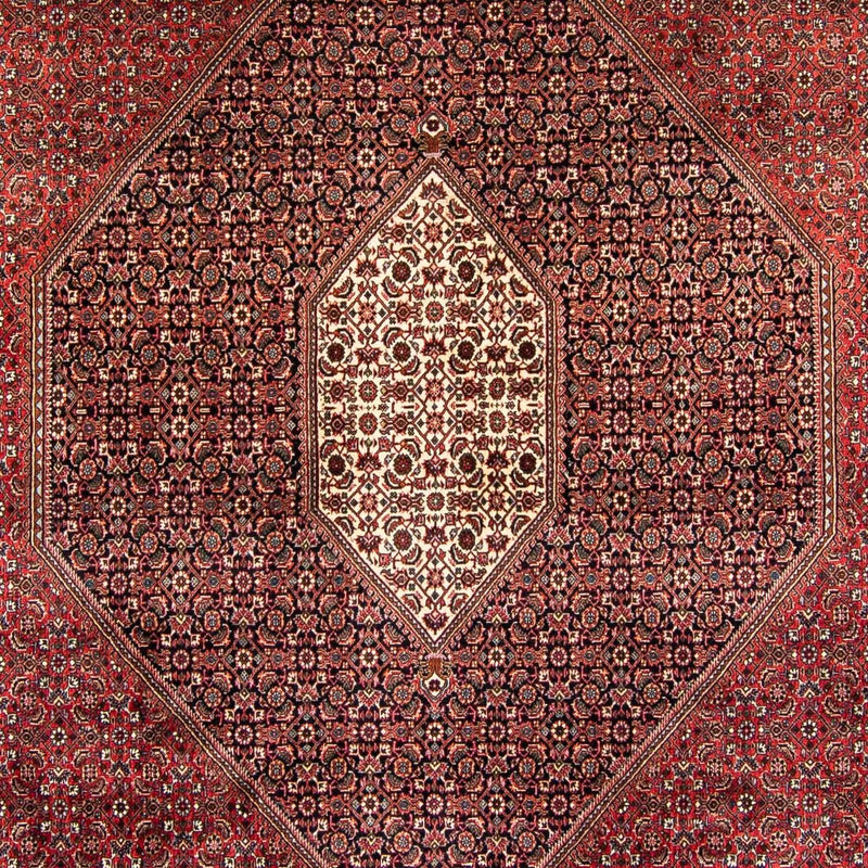 Alfombra persa - Bidjar - 382 x 249 cm - rojo oscuro