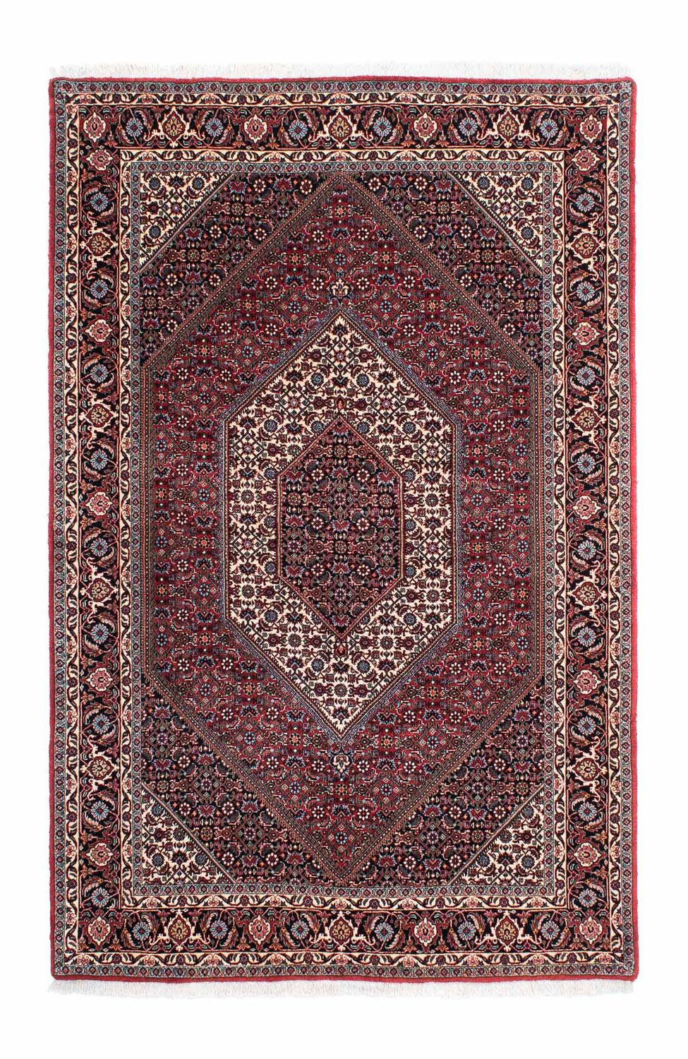 Alfombra persa - Bidjar - 207 x 132 cm - rojo